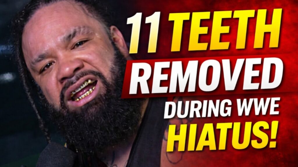 Jacob Fatu smiling backstage after revealing he had 11 teeth removed during his WWE hiatus