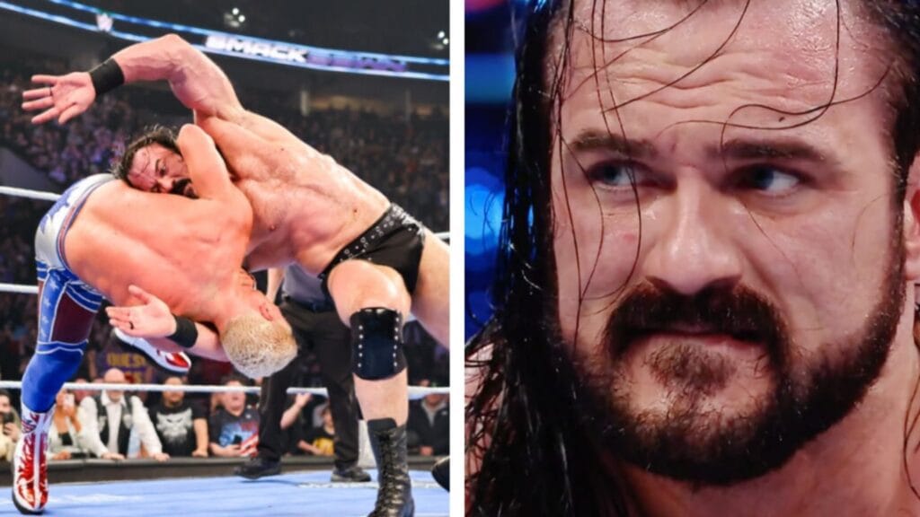 Drew McIntyre reacts after losing a major WWE match due to controversial booking decision