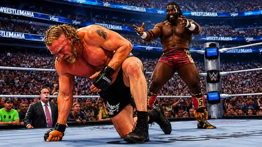 oba femi defeated brock lesnar at wrestlemania 42