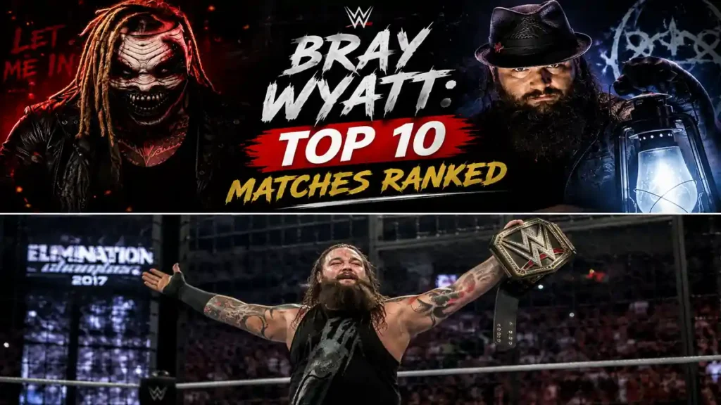 Bray Wyatt top 10 best WWE matches and moments ranked featuring The Fiend and Cult Leader