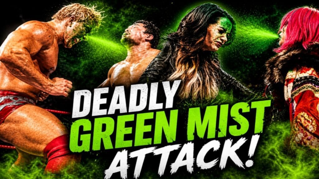 Deadly green mist attack in wrestling featuring shocking WWE moments