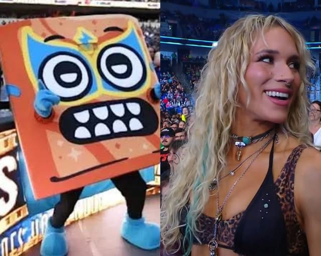 Sol Ruca in giant Cinnamon Toast Crunch mascot costume