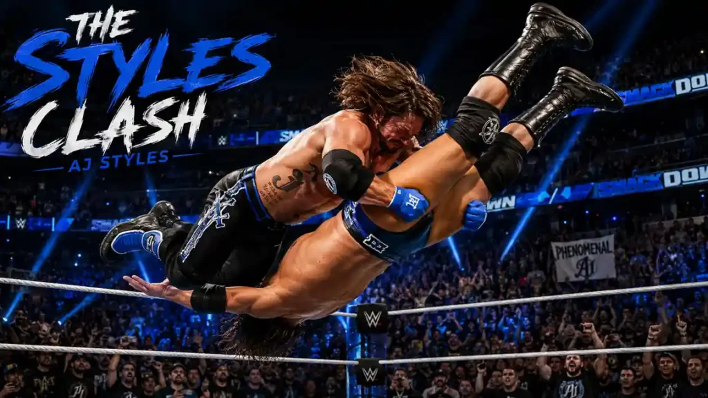 AJ Styles performing The Styles Clash in WWE