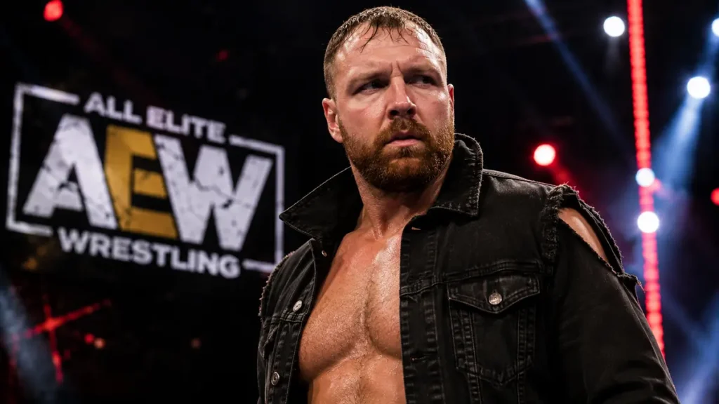 Jon Moxley during an AEW arena entrance