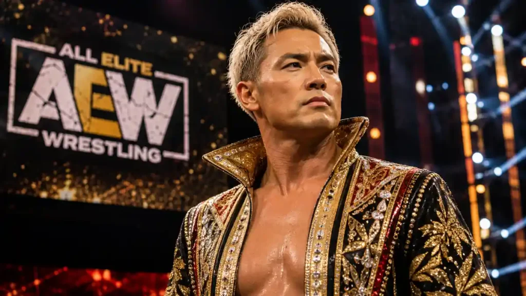 Kazuchika Okada during an AEW arena entrance