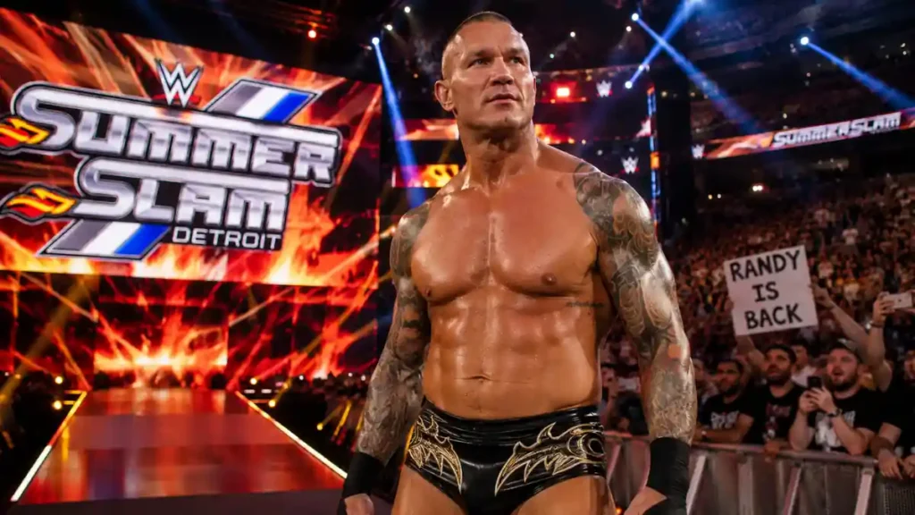Randy Orton returns at WWE SummerSlam 2023 during his surprise entrance in front of a packed arena