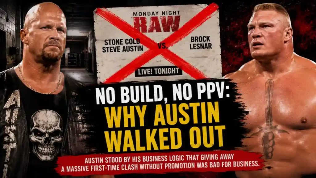 Stone Cold Steve Austin refused to lose to Brock Lesnar on Raw 2002