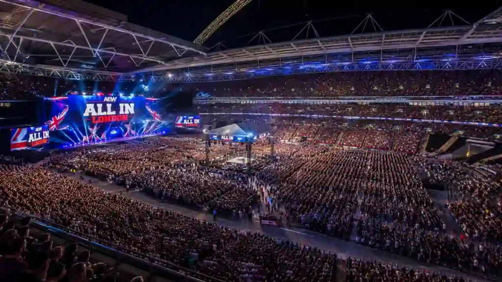 AEW All In London arena packed with over 80,000 fans at Wembley Stadium