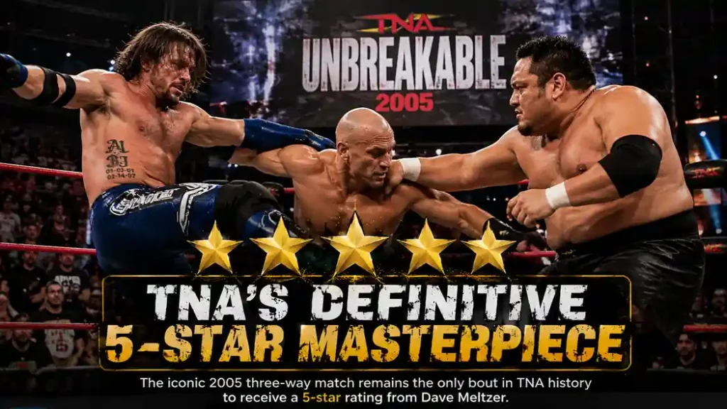 AJ Styles vs Samoa Joe vs Christopher Daniels Unbreakable 2005 5 star match