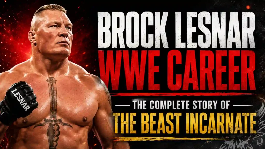 Brock Lesnar WWE career timeline graphic