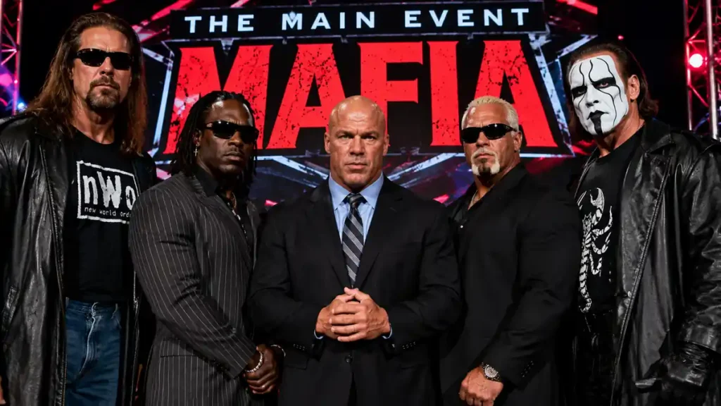 Kurt Angle with The Main Event Mafia faction in TNA Wrestling