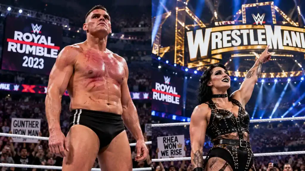 Historic iron man performance in Royal Rumble match history featuring Gunther and Rhea Ripley