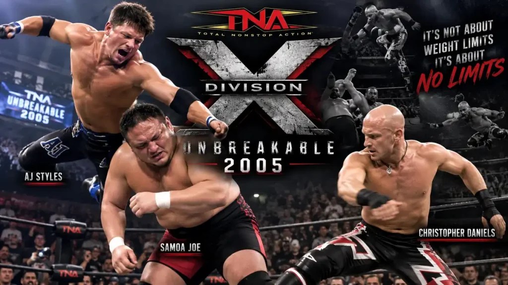TNA X-Division history featuring AJ Styles Samoa Joe and Christopher Daniels at Unbreakable 2005